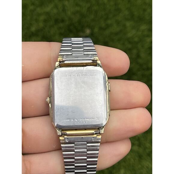 Vintage 1980s Seiko H357-5009 LCD Digital Watch New Battery 7” Running Ana Digi - Picture 16 of 16
